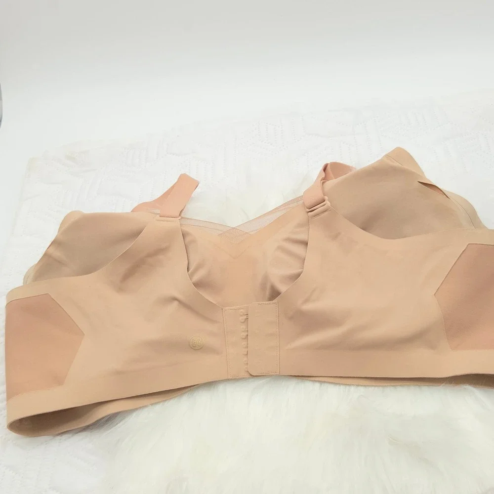 Honeylove Crossover Bra Women 2X Beige Sand Wireless Support Seamless Excellent - Picture 2 of 8